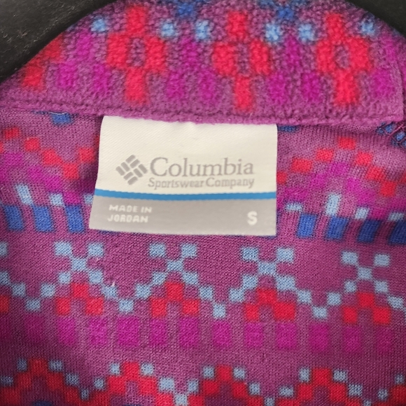 Columbia Women Sz S Glacial Purple Fleece Jacket 1/4 Zip Pullover Warm Gorpcore - Picture 8 of 11